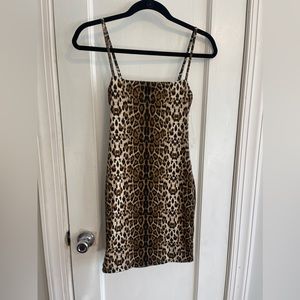 NWT The Boutique Mini Leopard Print Dress Medium